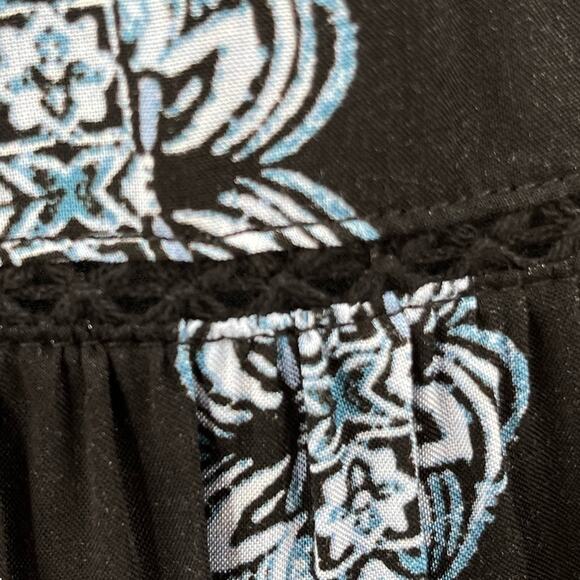 Free People Intimately Boho Navy Blue Talk To Me Trapeze Fairy Mini Dress XS - Picture 3 of 12